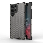 Husa Husa Case Fagure de miere pentru Samsung Galaxy S23 Ultra Armoured Hybrid Cover negru Case
