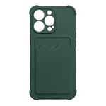 Card Armor Case husa  capac pentru Samsung Galaxy A22 4G siliko card portofelnou blindat husa Air Bag verde