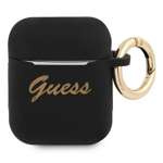 Case Guess GUA2SSSK AirPods cover black / black Silicone Vintage Script