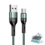 Cablu împletit USB-C USAMS U55 pentru set U55 verde / verde 1m SJ449USBSG02 (US-SJ449)