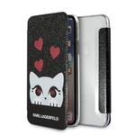 Husa KARL LAGERFELD Apple iPhone X Book Valentine Negru Case