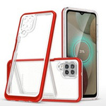 Clear 3in1 husa pentru Samsung Galaxy A22 4G capac de gel cu ramă roșie pentru Samsung Galaxy A22 4G