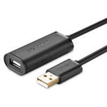 cablu Ugreen active USB-A (mascul) - USB-A (femelă) cablu de prelungire USB 2.0 480Mbps 15m negru (US121)