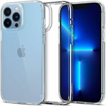 Husa Spigen iPhone 13 Pro Max Ultra Hybrid Crystal Transparent Clear Case + Folie sticla Spigen  Glas.Tr Slim