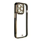 Case husa Moda pentru Samsung Galaxy A12 5G Galaxy A12 5G capacul de gel cu rama de aur negru