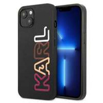 Husa Apple iPhone KARL LAGERFELD 13 Multipink Brand Black Hardcase