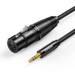 Cablu UGREEN AV182 XLR de la femelă la jack 3,5 de la mascul - 2m (negru)