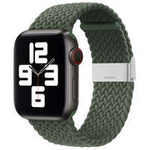 Bandă de curea din țesătură pentru ceasul 7 / 6 / SE / 5 / 4 / 3 / 2 (45mm / 44mm / 42mm) împletitură de țesătură strap brățară de ceas verde