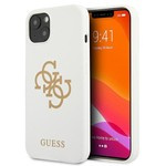 Husa GUESS Apple iPhone 13 Mini Silicon 4G Logo Husă rigidă albă