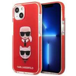 Husa KARL LAGERFELD Apple iPhone  13 Mini Karl&amp;Choupette Head Red Hardcase