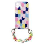 Lanț de culoare Case gel elastic husa cu lanț cu lanț pandantiv pentru Samsung Galaxy S21+ 5G (S21 Plus 5G) multicolor (1)