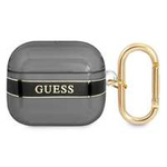 Husa GUESS Apple AirPods 3 Cover Strap Collection negru Case