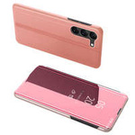 Husa Case husa Clear View pentru Samsung Galaxy S23 flip cover roz Case
