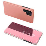Husa Case Husa Case Clear View pentru Samsung Galaxy S23 Ultra Flap Cover roz Case