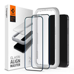 Tempered glass SPIGEN Alm Glass Fc 2-pack iPhone 12 Pro Max Black