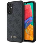 Husa case Guess GUHCSA34G4G4GFGR A34 5G A346 gri/grișu tare 4G Logo metalic auriu Case
