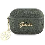 Husa Glitter Guess GUAP2GLGSHA Capac AirPods Pro 2 verde/kaki Flake 4G Charm Case