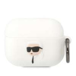 Karl Lagerfeld KLAPRUNIKH AirPods Pro capac alb/alb Silicon Karl Head 3D