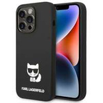 Husa Apple iPhone KARL LAGERFELD 14 Pro Max Silicone Choupette Body negru durcase