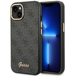 Husa Apple iPhone GUESS 14 4G Vintage Gold Logo Black Hardcase