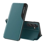 Husa Eco Leather View husa eleganta cu clapa si functie suport pentru Samsung Galaxy A36 - verde