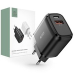 TECH-PROTECT C20W ÎNCĂRCĂTOR DE REȚEA CU 2 PORTURI PD20W/QC3.0 NEGRU