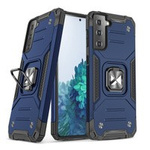 Husa Suport Ring Armor Tough Hybrid + Suport magnetic pentru Samsung Galaxy S22 + (S22 Plus) Albastru