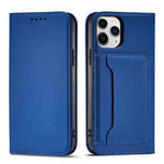 Magnet Card Case husa  pentru iPhone 12 Pro Max card portofel carte de caz card titular albastru