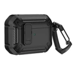 Husa blindata pentru Airpods 4 cu carabina - neagra