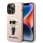 Husa Karl Lagerfeld iPhone 14 Pro Max 6.7" hardcase roz / roz silicon Ikonik
