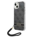 Husa Apple iPhone GUESS 14 Plus 4G Print Strap negru tarecase