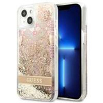 Husa GUESS Apple iPhone 13 Mini Paisley Liquid Glitter Gold Hardcase