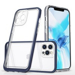 Clear 3in1 husa pentru iPhone 12 Pro capac de gel cu cadru albastru