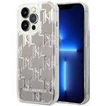 Husa Apple iPhone Liquid Glitter KARL LAGERFELD 14 Pro Monogram Silver Hardcase