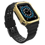 Protejați banda de curea de la husa pentru Watch 7 / 6 / 5 / 5 / 4 / 3 / 2 / SE (41 / 40 / 38mm) caz blindat de ceas negru