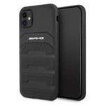 AMG AMHCN61GSEBK iPhone 11 6.1" negru/negru greucase Piele cu linii în relief AMG AMHCN61GSEBK