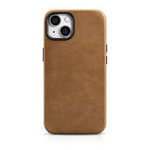 Case husa iPhone mag MagSafe iCarer Oil Wax Premium Leather piele cu ulei de ceară 14 netic cu maro (WMI14220701-TN)