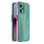 Case husanou Primăvară Realme 9 Pro siliko cover cu ramă albastru deschis