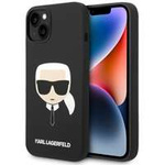 Husa Apple iPhone KARL LAGERFELD 14 Plus Silicone Karl`s Head negru tarecase