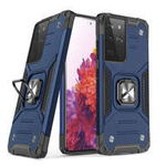Husa Husa hibrida Wozinsky Ring Armor + Suport magnetic pentru Samsung Galaxy S22 Ultra albastru