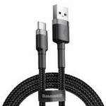 Baseus Cafule Cablu de nailon durabil USB / USB-C QC3.0 3A 1M cablu negru-gri (CATKLF-BG1)