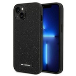 Husa Apple iPhone Glitter KARL LAGERFELD 14 Plus Placă Logo negru Hard negrucase