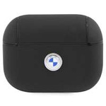 Husa BMW BMAP2SSLBK Husă AirPods Pro 2 negru/negru Geniune Leather Silver Logo Case
