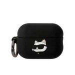 Karl Lagerfeld KLAP2RUNCHK AirPods Pro 2 capac negru/negru silicon Choupette Head 3D
