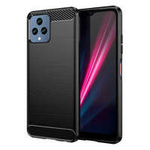 Husa Case husanounou Carbon pentru T-Mobile Revvl 6 5G flexibil siliko carbo cover negru Case