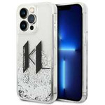 Husa iPhonecase Liquid Glitter Karl Lagerfeld 14 Pro 6.1" argintiu/argintiu dur Big KL