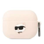 Karl Lagerfeld KLAPRUNCHP AirPods Pro acoperă roz / roz silicon Choupette Head 3D