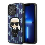 Husa iPhonecase Karl Lagerfeld Klhcp13xxpmnikbl 13 Pro Max 6.7" Hard Blue / albastru Monogramă Ikonik Patch Case