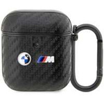 BMW BMA2WMPUCA2 AirPods 1/2 capac negru/negru Carbon Double Metal Logo