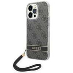 Husa Apple iPhone GUESS 14 Pro 4G Print Strap negru tarecase